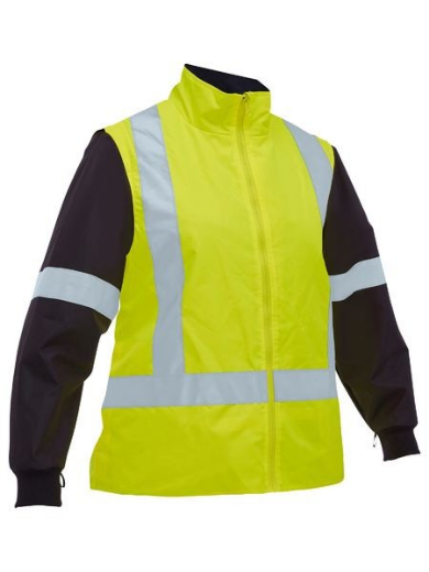 Picture of Bisley Womens Taped Hi Vis 5 In 1 Rain Jacket